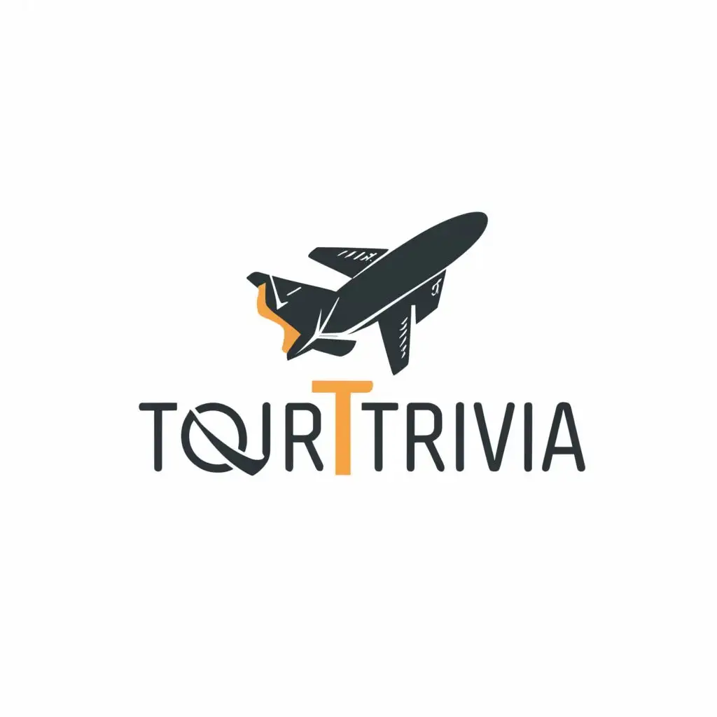 logo, travel symbol, with the text "TourTrivia", typography, be used in Travel agency