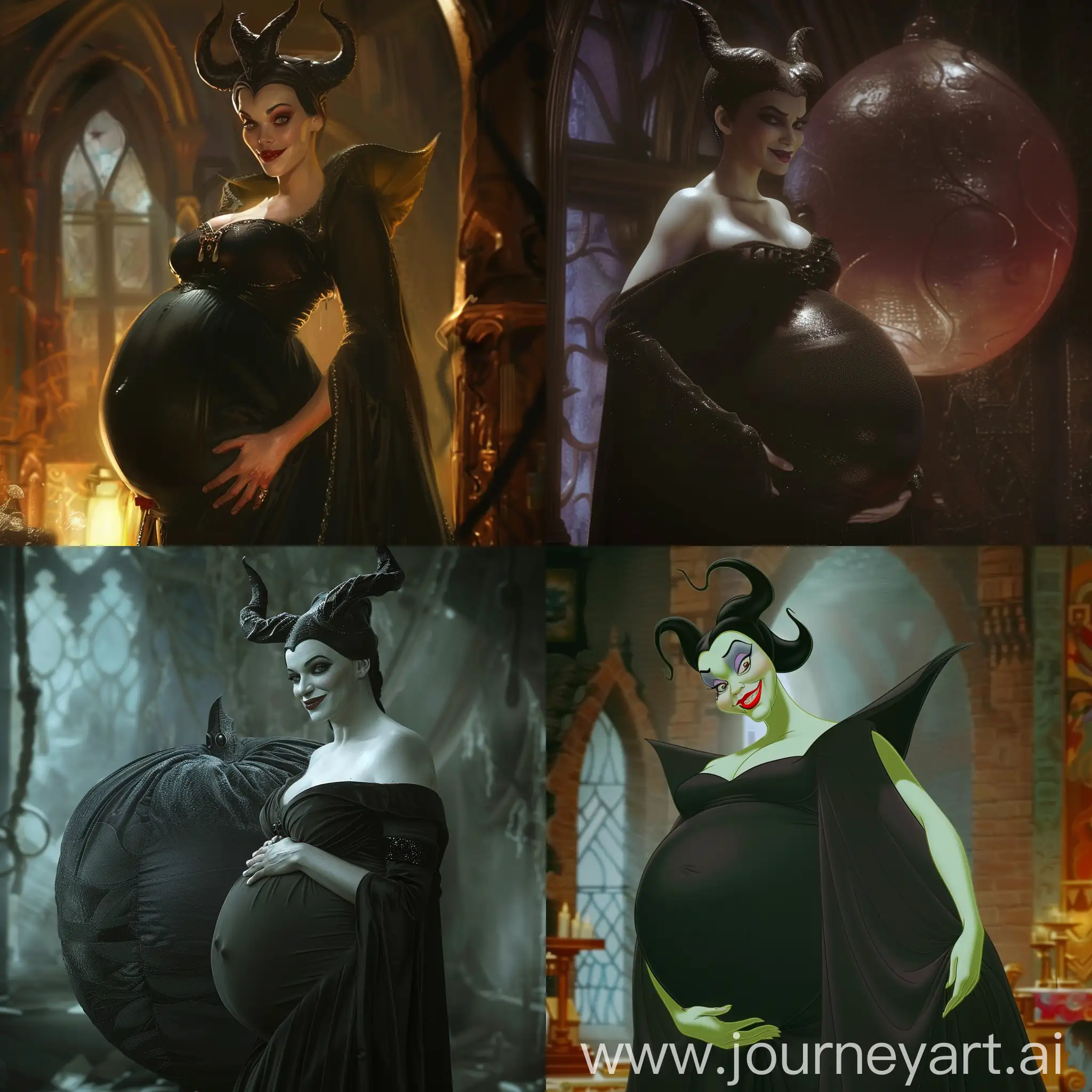 Maleficent-Pregnancy-Portrait-Captivating-Expectant-Mother-with-Enormous-Belly