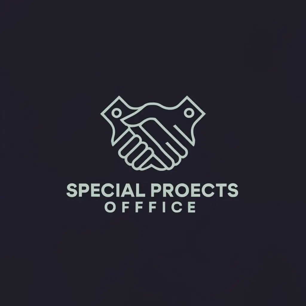 a logo design,with the text "Special Projects Office", main symbol:hands,Moderate,clear background