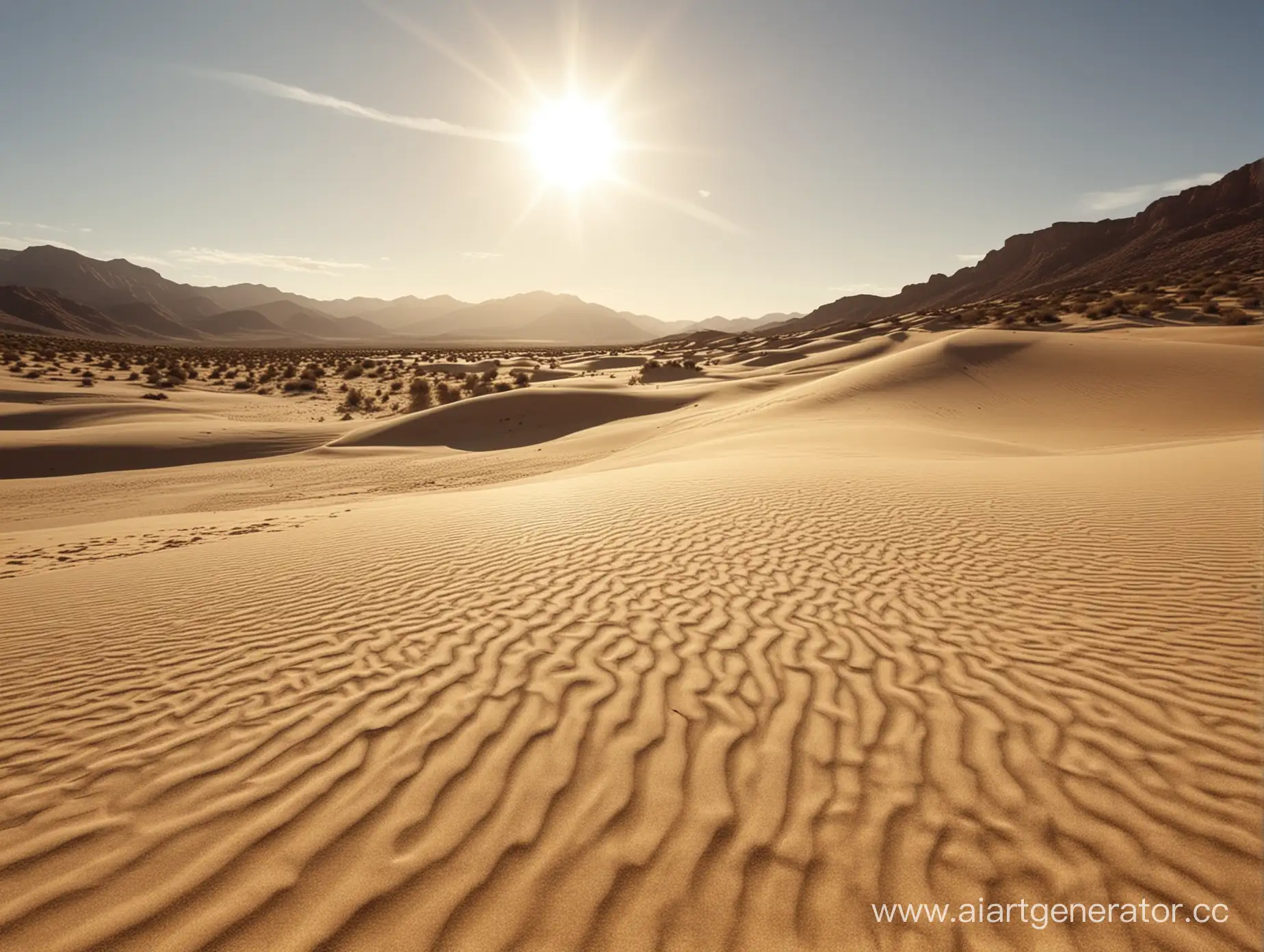 Swirling-Sand-Desert-Landscape-under-Bright-Sun-Natural-4K-Photo