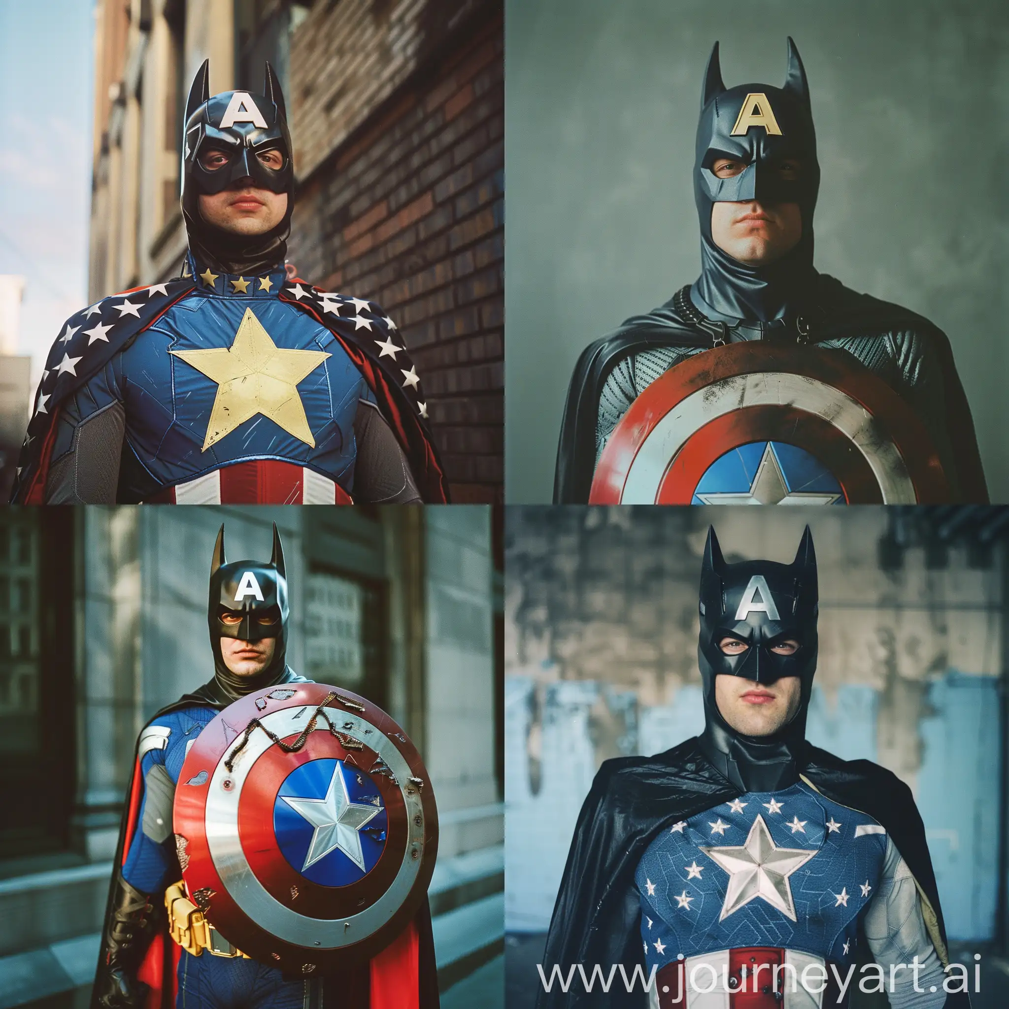Vintage-Batman-in-Captain-America-Costume
