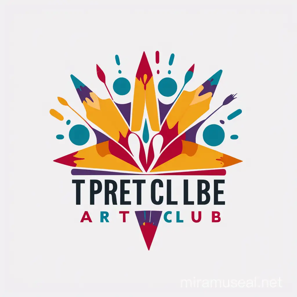 Art Club Logo with Symbol Representing Passion for Painting