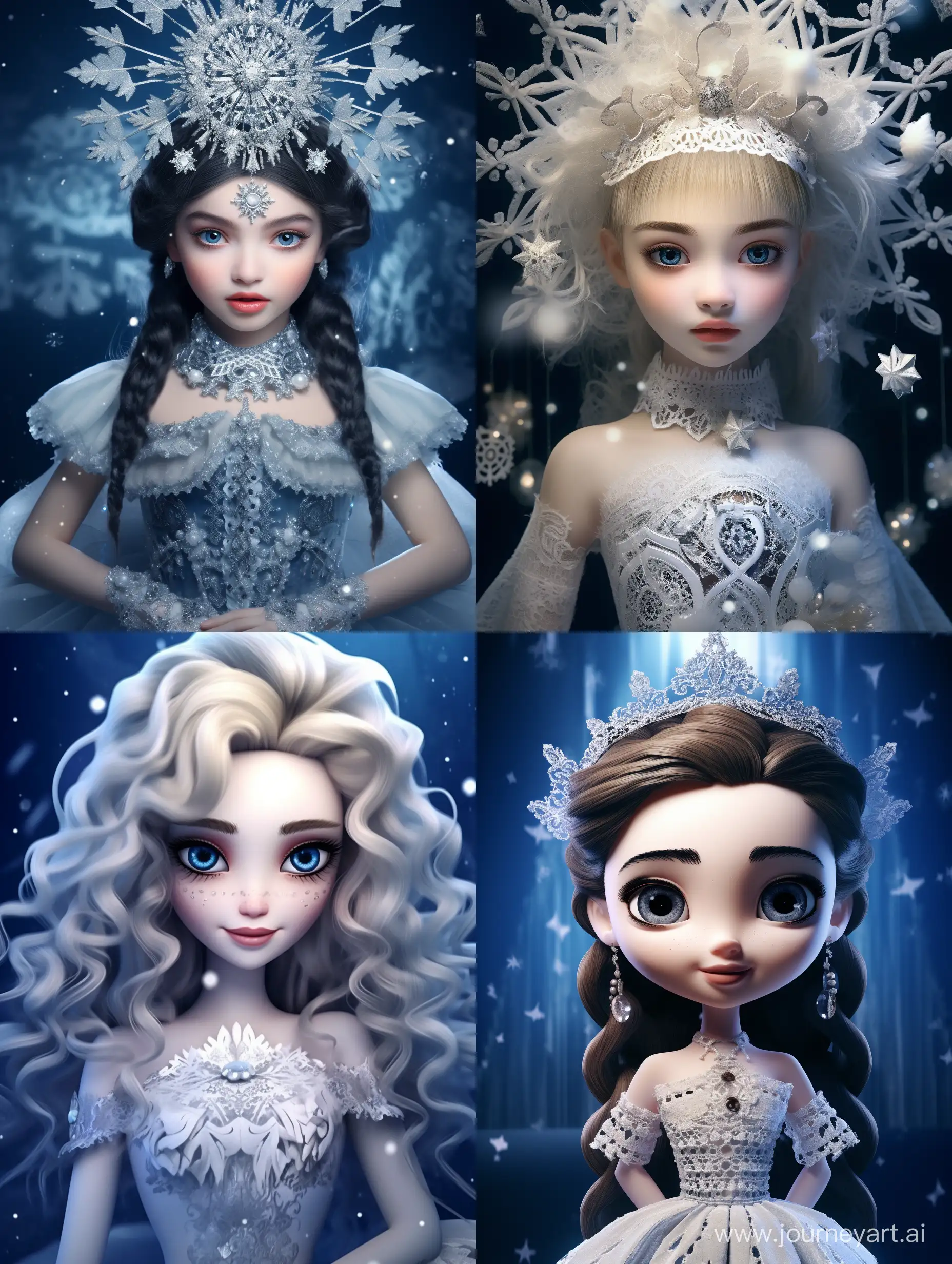 Enchanting-CGI-Doll-in-Tim-Burton-Style-Snowflake-Elegance