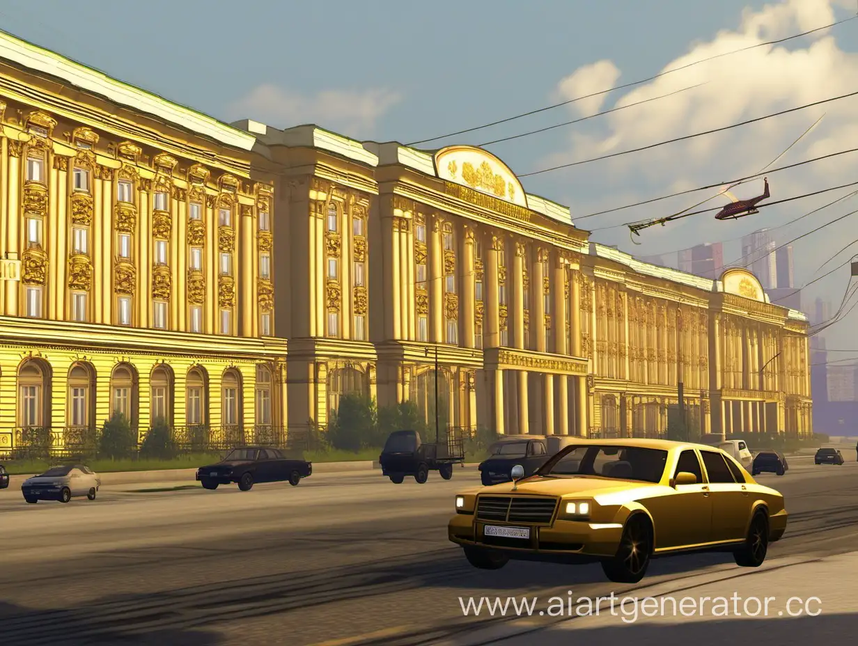 картинка Золотая Россия GTA показывающая жизнь в богатой Россиии
 