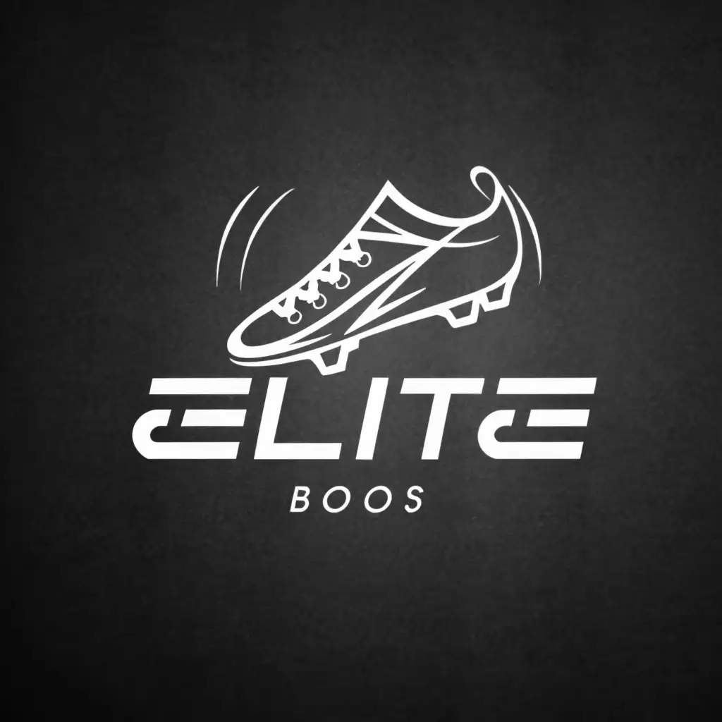 a logo design,with the text "elite boots", main symbol:football boots,Moderate,be used in Sports Fitness industry,clear background