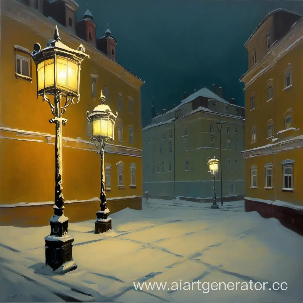 Dusk-in-a-Russian-City-Courtyard-with-Lampposts-Melancholic-Dumas-Style