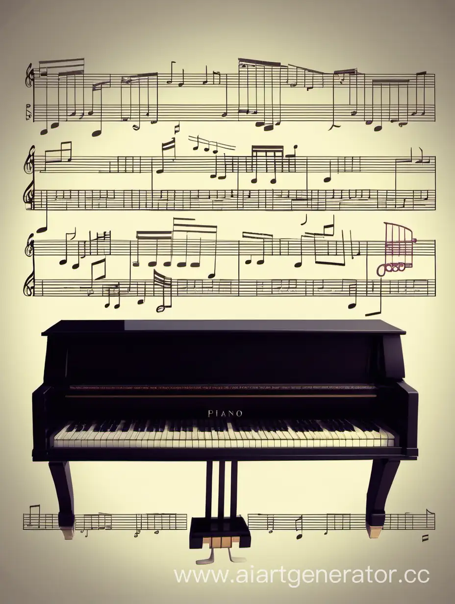 рояль с нотами
