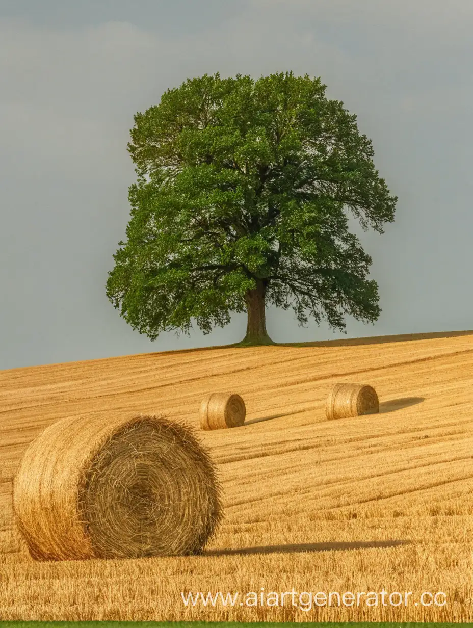 Rural-Field-with-a-Haystack-and-Tree