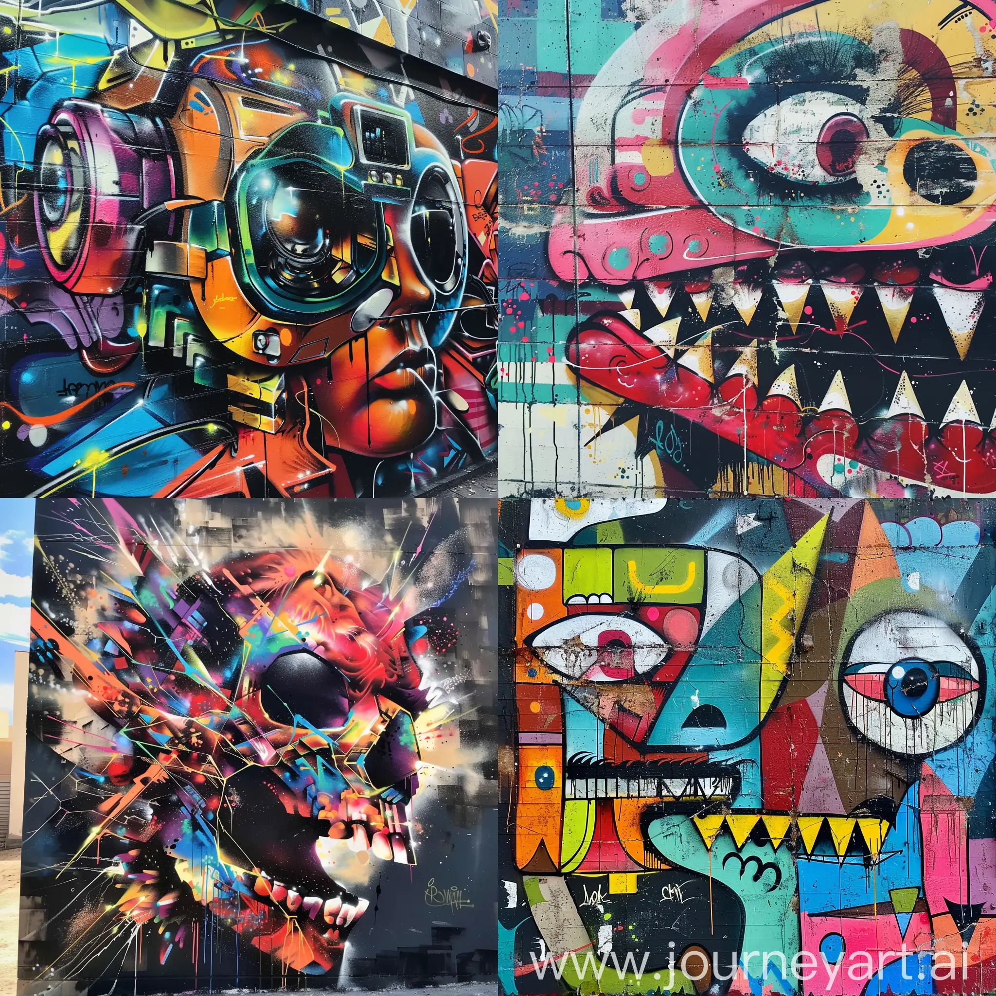 Vibrant-Dark-Street-Art-Graffiti-Display