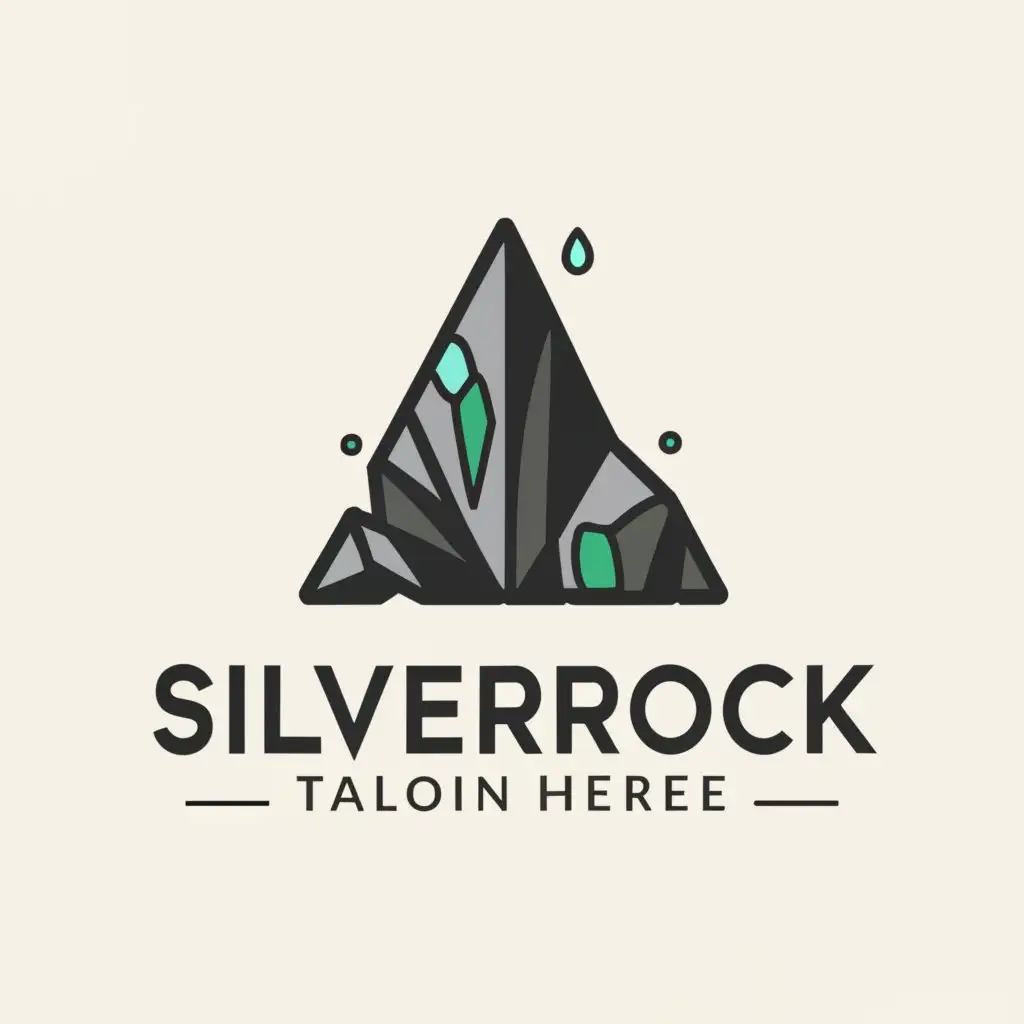 a logo design,with the text "silverrock", main symbol:mountains in the shape of gemstones,Moderate,clear background