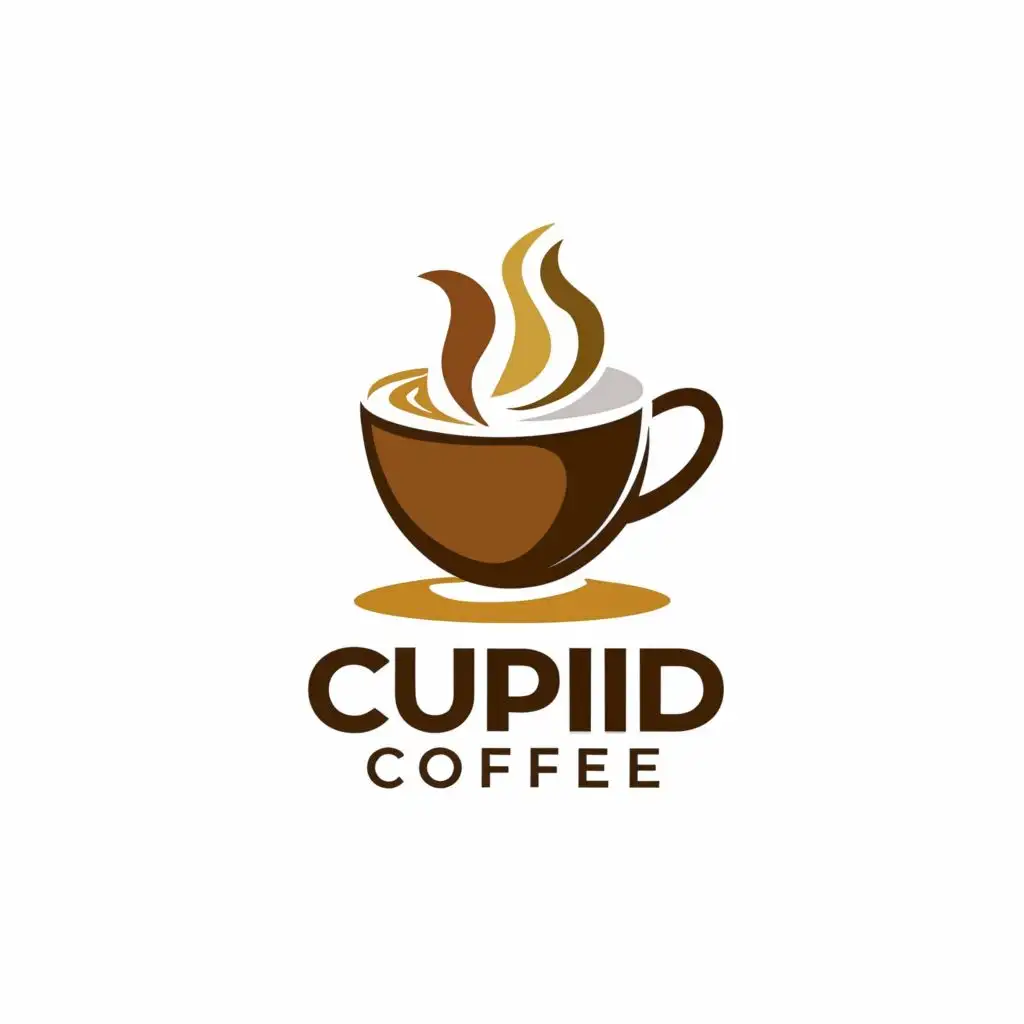 logo, cup, with the text "Cupiid Coffee", typography, be used in Internet industry