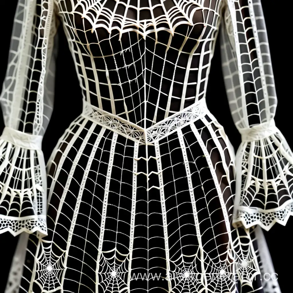 Elegant-White-Calico-Dresses-in-a-Spiderweb-Lace-Affair