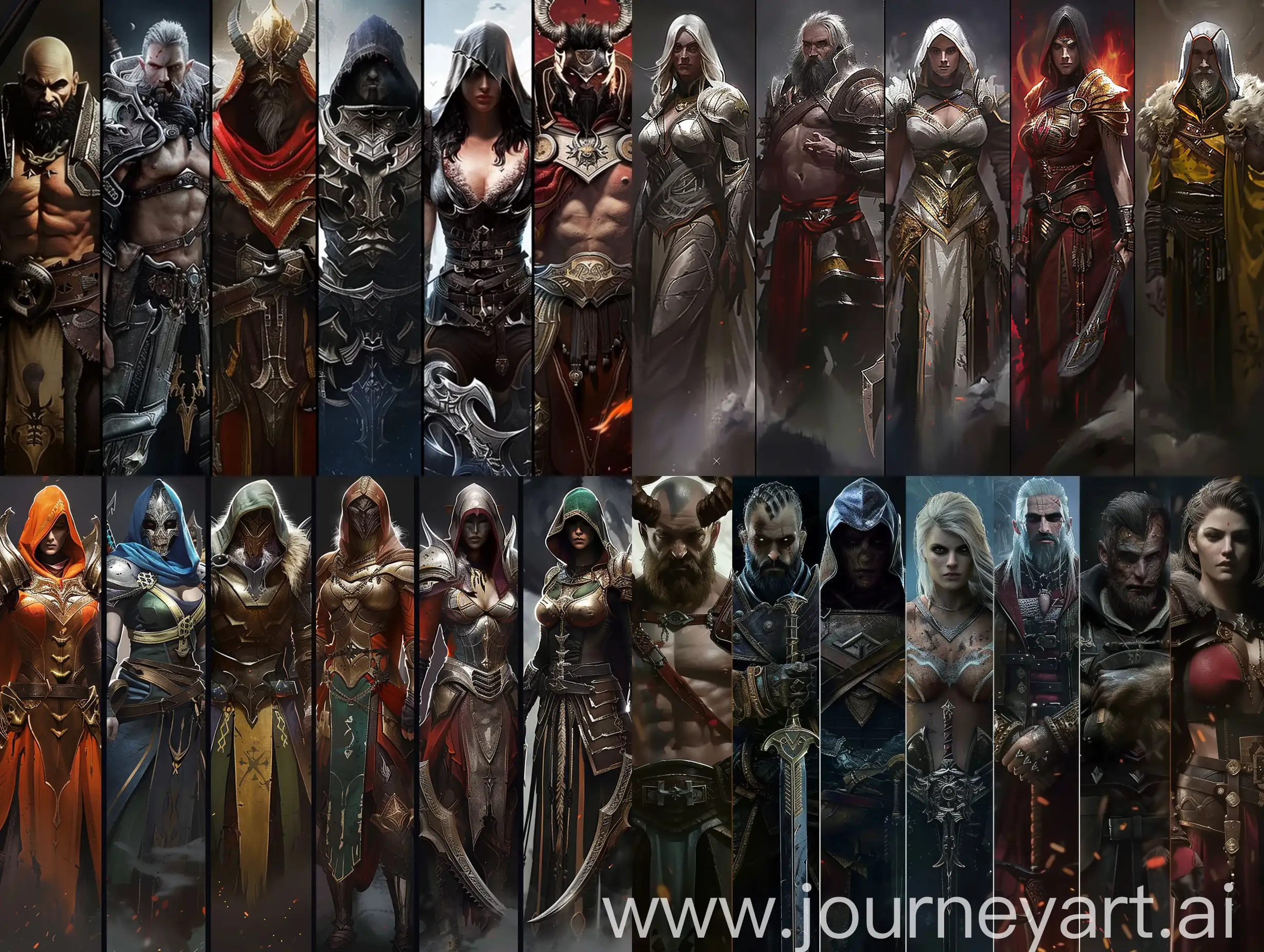 dramatis personae Diablo 5 lineup of movie heroes ar Image
