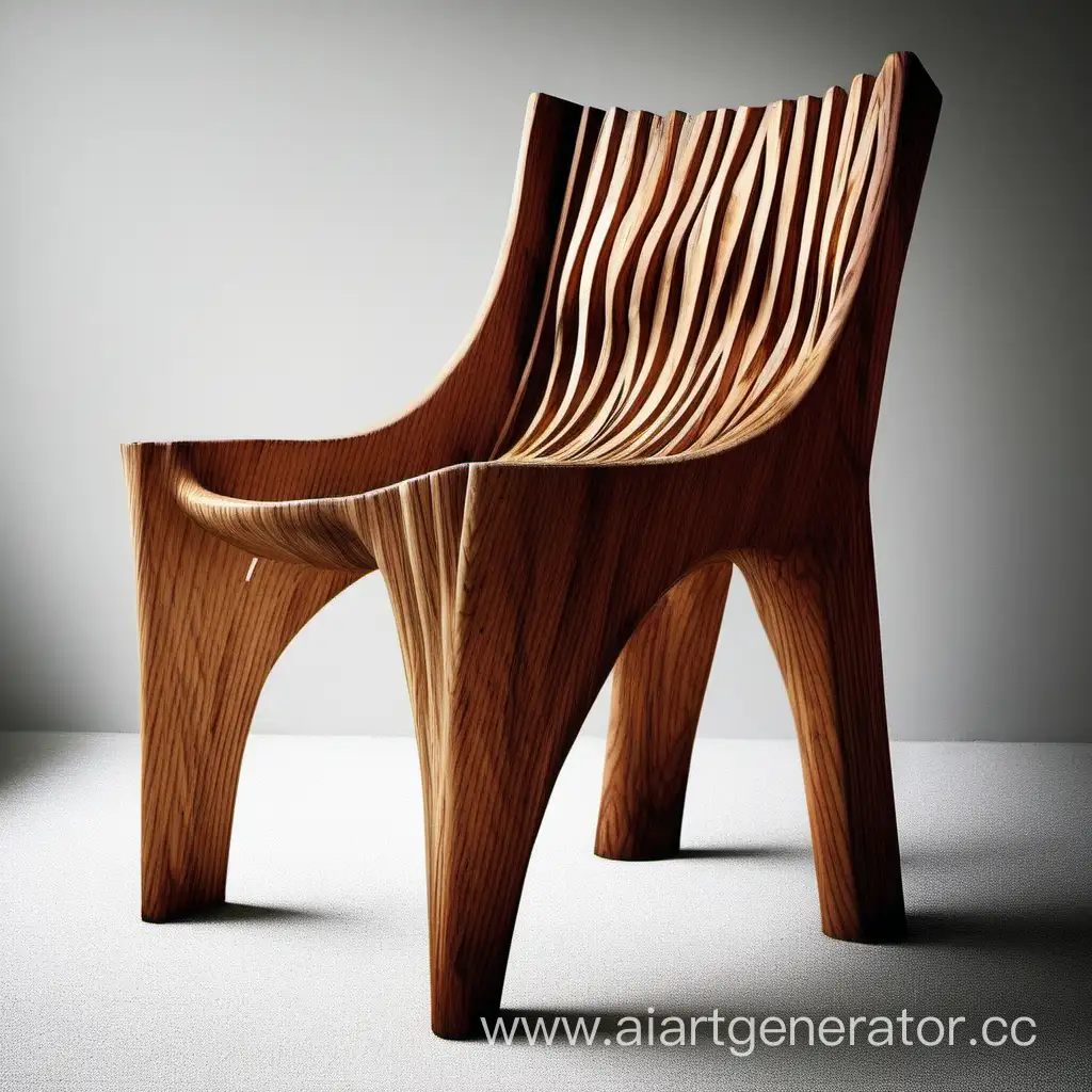 Unique-Wooden-Chair-with-Intricate-Carvings-and-Natural-Elements