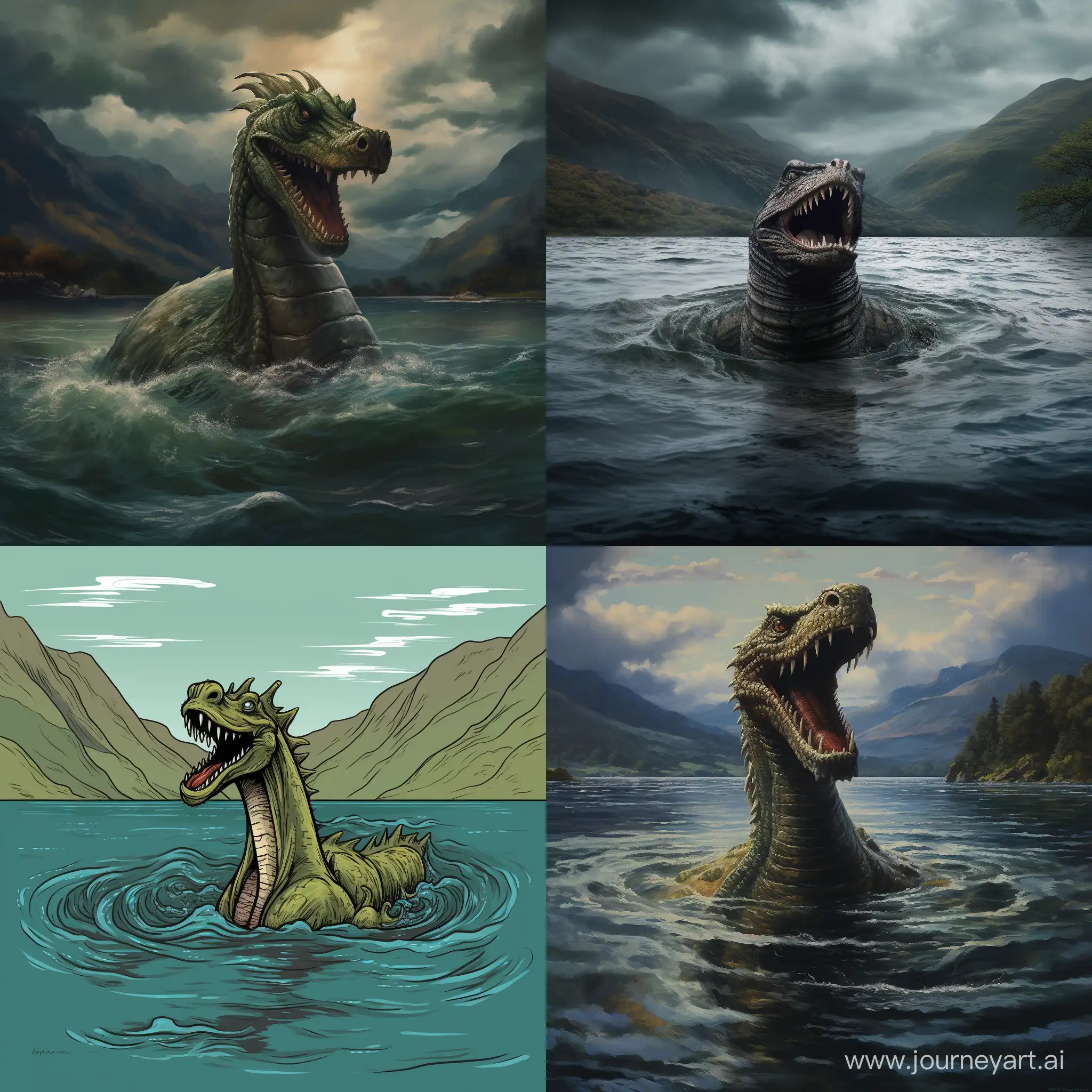 Mysterious-Encounter-Loch-Ness-Monster-Emerges-from-the-Lake