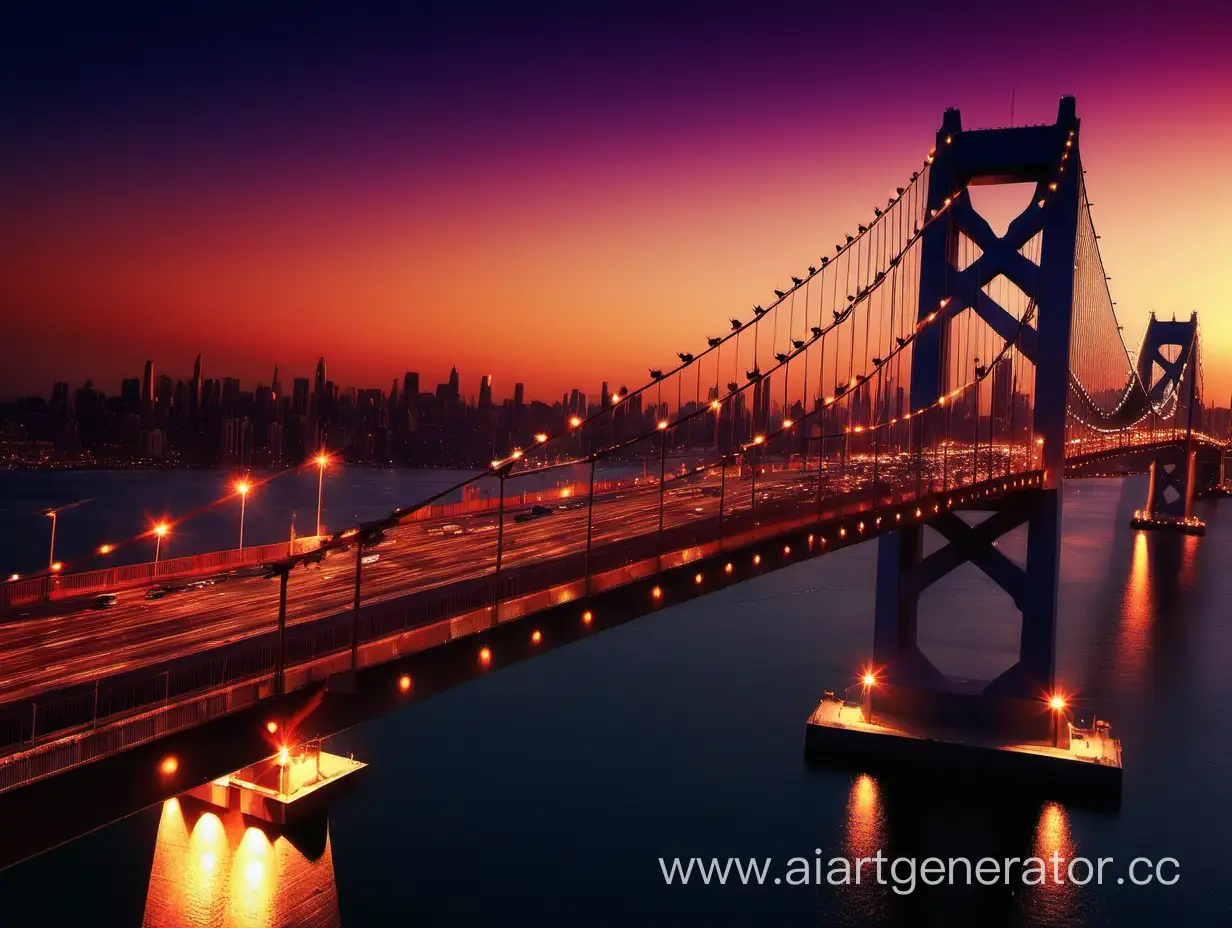 Scenic-Sunset-View-of-a-Beautiful-Bridge