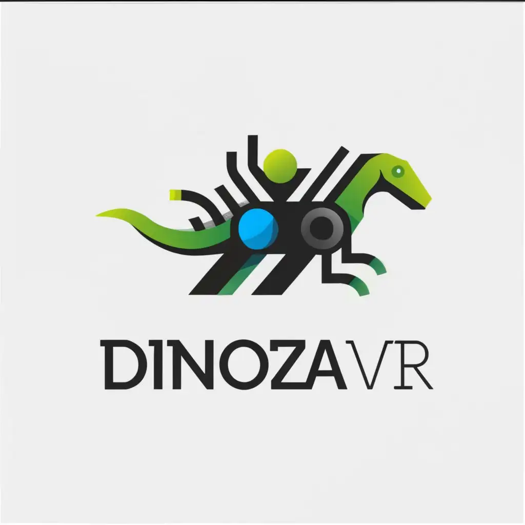 a logo design,with the text 'DinoZavr', main symbol:robot Lego,Complex, be used in Technology industry, clear background
