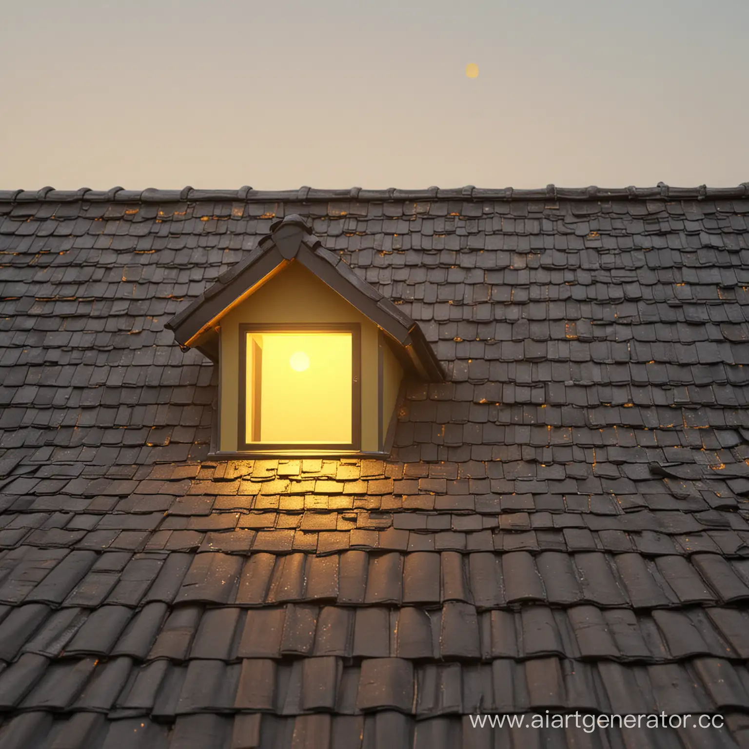 Minimalist-House-Roof-Emitting-Warm-Yellow-Light