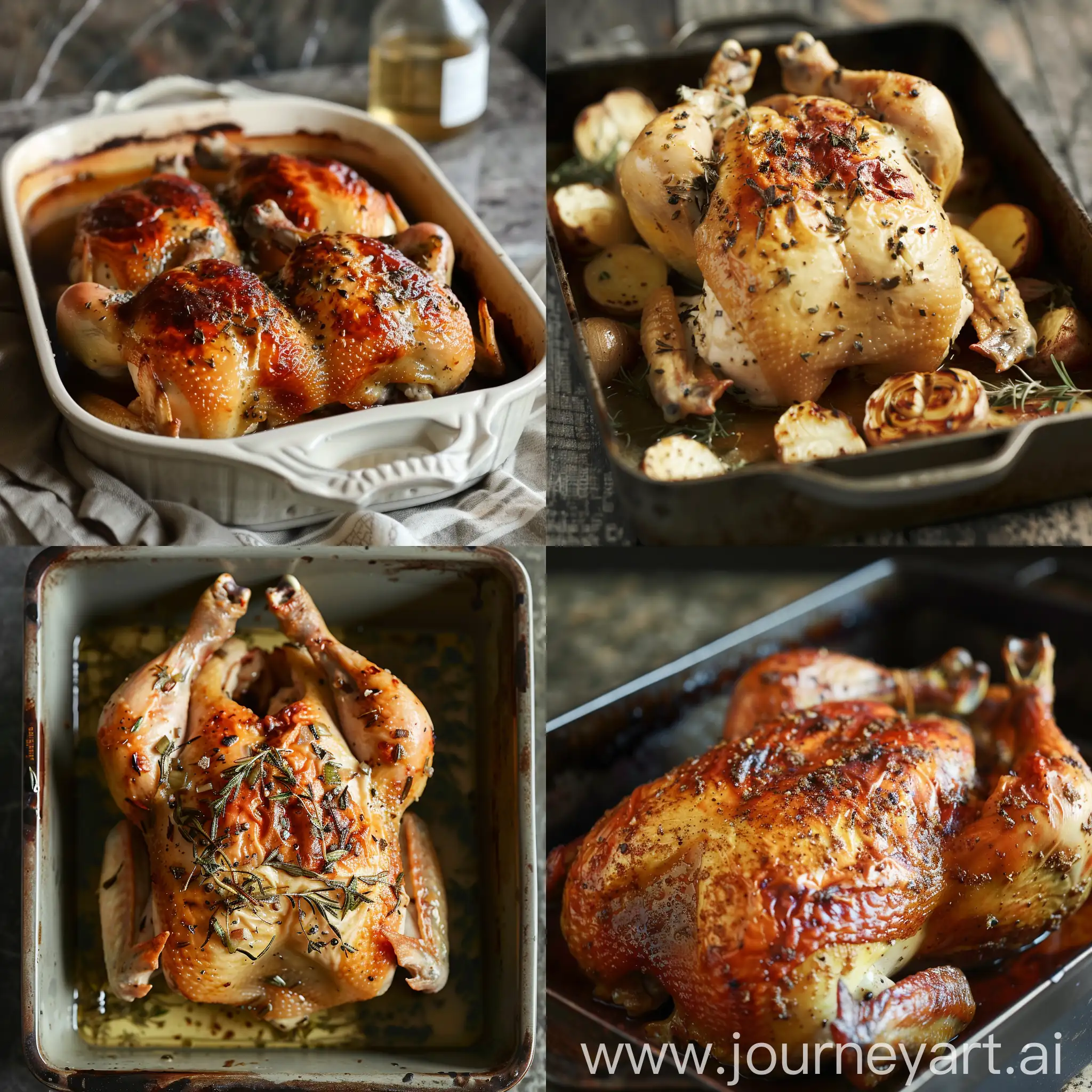 Golden-Roast-Chicken-on-a-Rustic-Platter