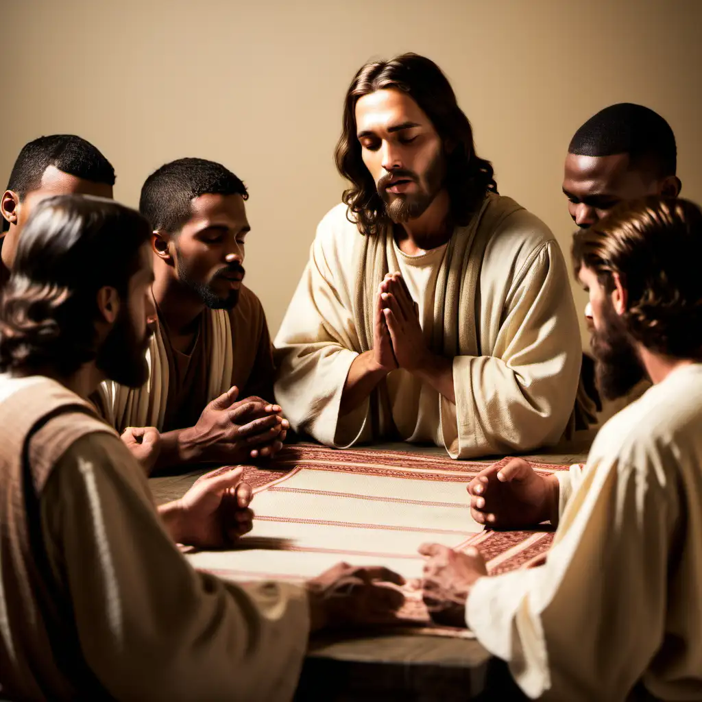 Jesus Teaching Disciples Prayer During Fasting