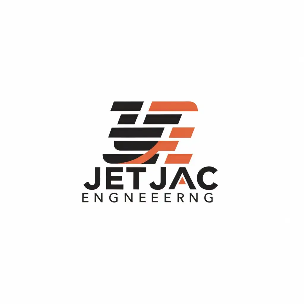 a logo design,with the text "JETJAC Engineering", main symbol:JETJAC,Minimalistic,be used in Technology industry,clear background