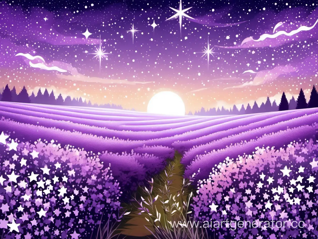 Enchanting-Lilac-and-White-Stars-in-a-Magical-Field