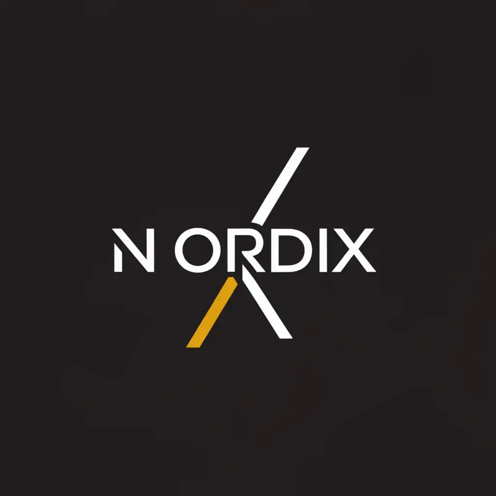 a logo design,with the text "nordix", main symbol:triangle,Moderate,be used in Automotive industry,clear background
