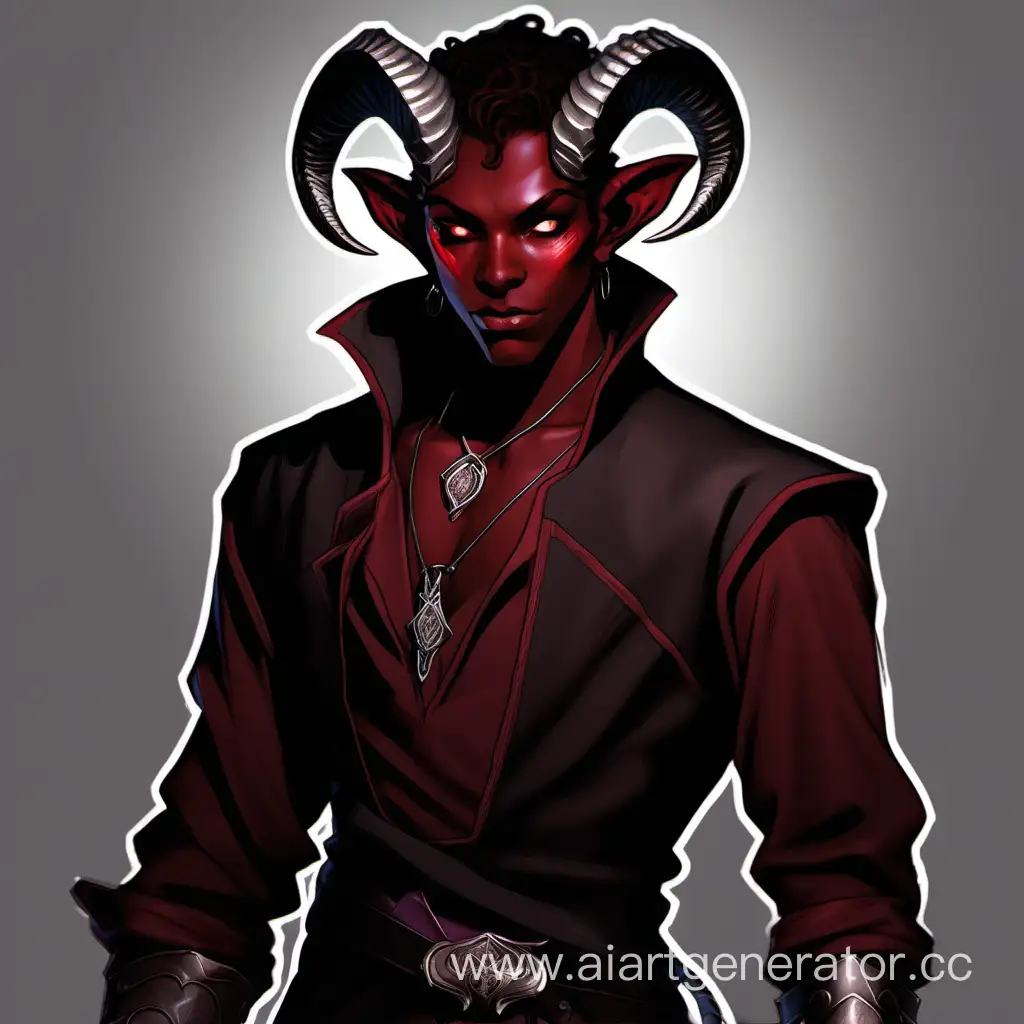 Mysterious-Teenage-Tiefling-with-Dark-Red-Skin-and-SilverPupiled-Eyes