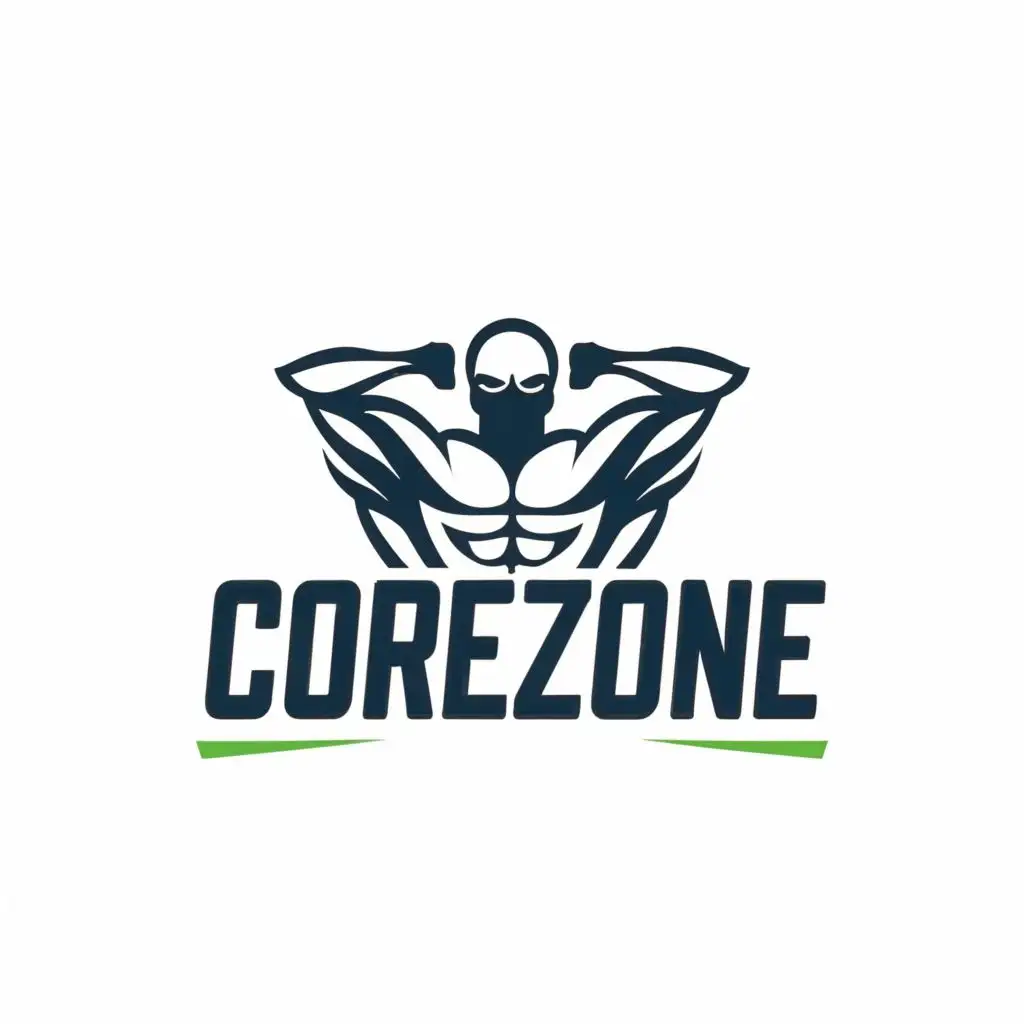 logo, abs, with the text "CoreZone", typography, be used in Sports Fitness industry