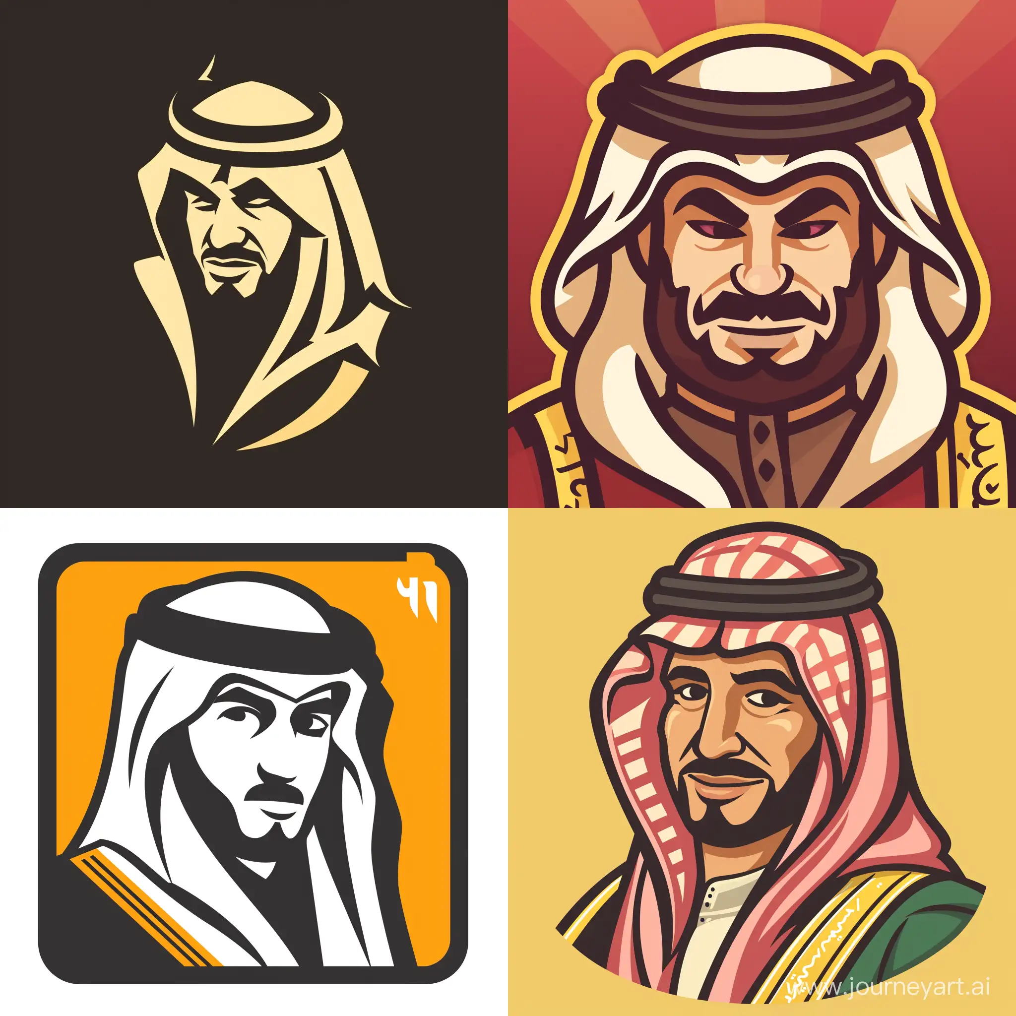 Give me a logo for center Provides a traditional gaming experience with a Saudi theme