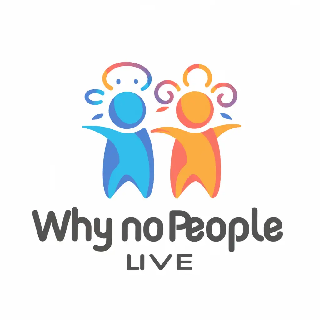 a logo design,with the text "whynopeople", main symbol:boy and girl Live video show,Moderate,clear background