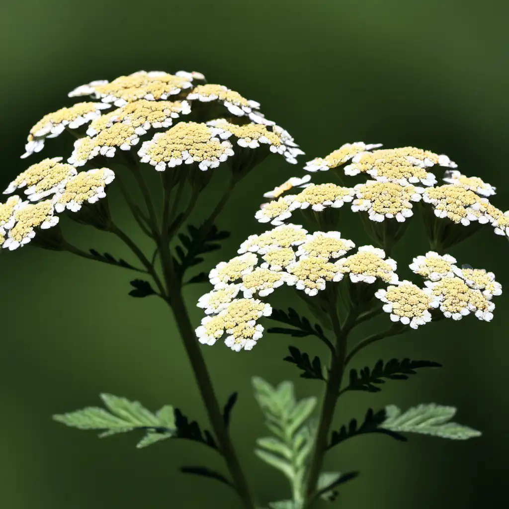 Vibrant Yarrow Flowers Blossoming in a Meadow
