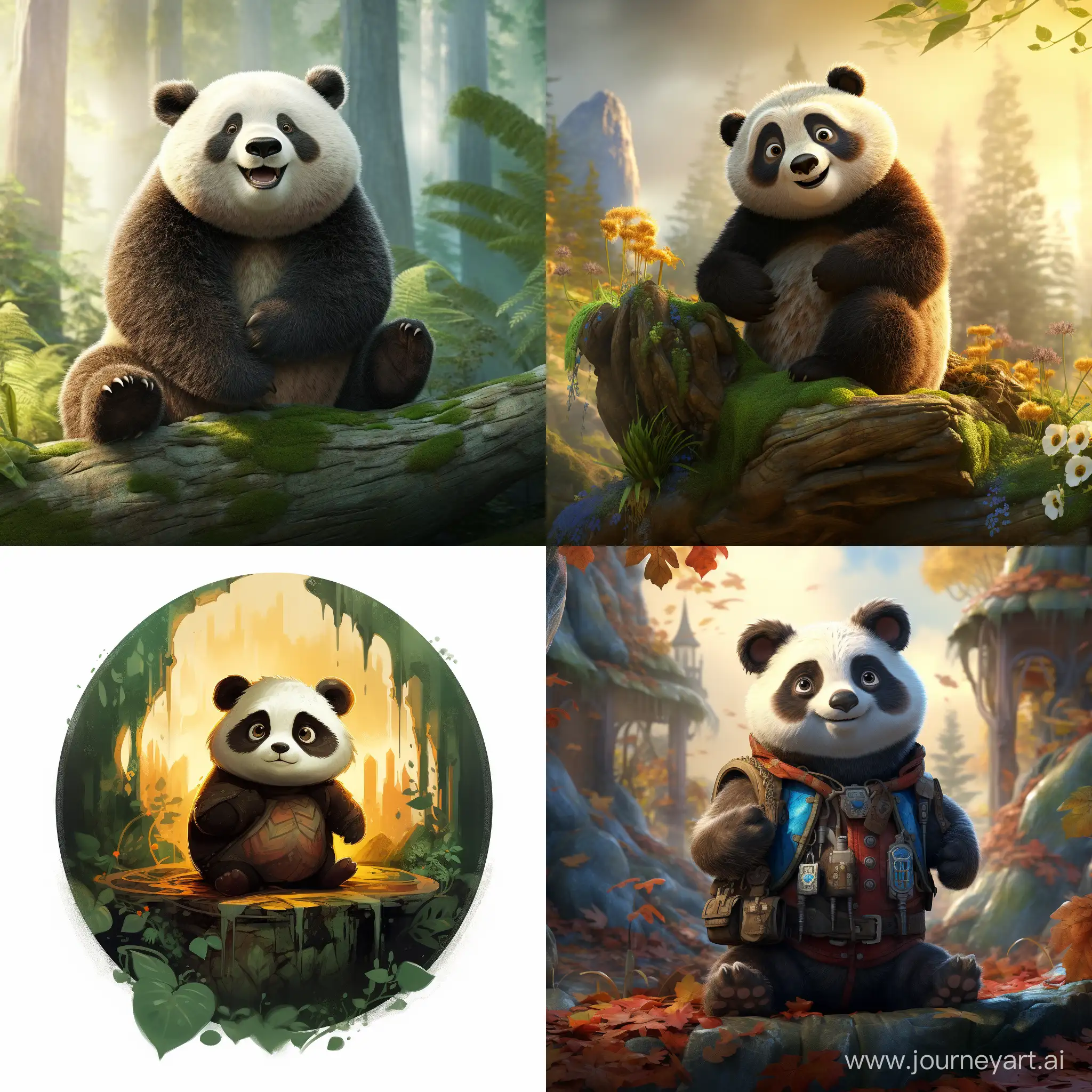 Po the panda posing