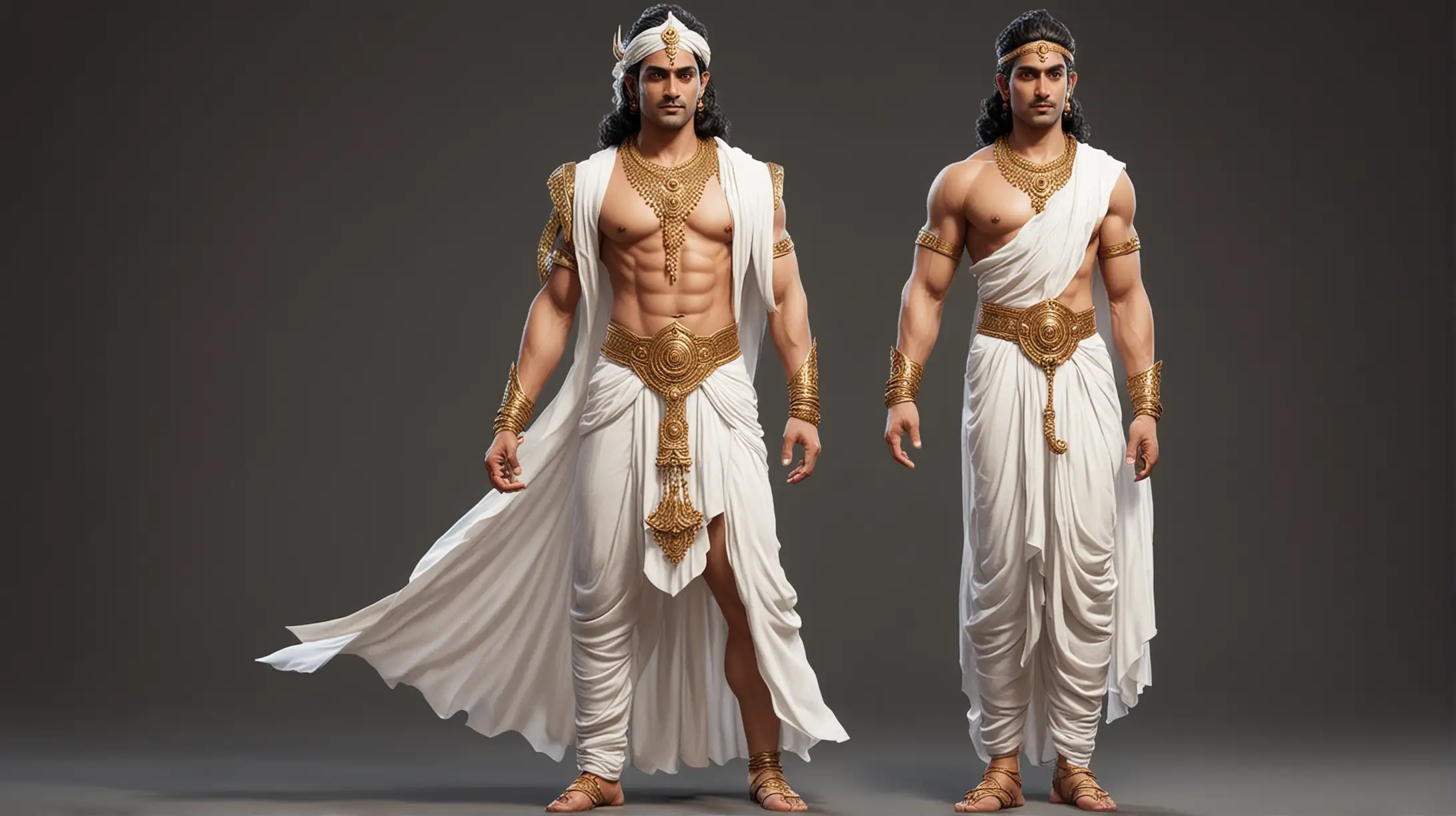 Mahabharata Character Bhisma Resolute Warrior in White Garb