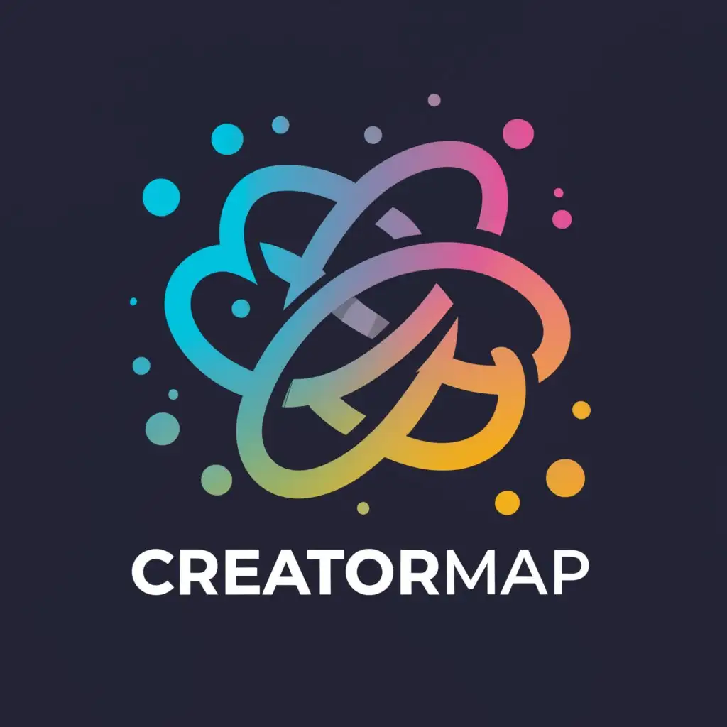 a logo design,with the text "CreatorMap", main symbol:craft a playful, creative logo for my company, CreatorMap. Our mission is to bridge the gap between creators and brands. While we serve a diverse crowd including artists, designers, influencers, content creators, and businesses, the logo should encapsulate the essence of creativity and connection.,Minimalistic,clear background