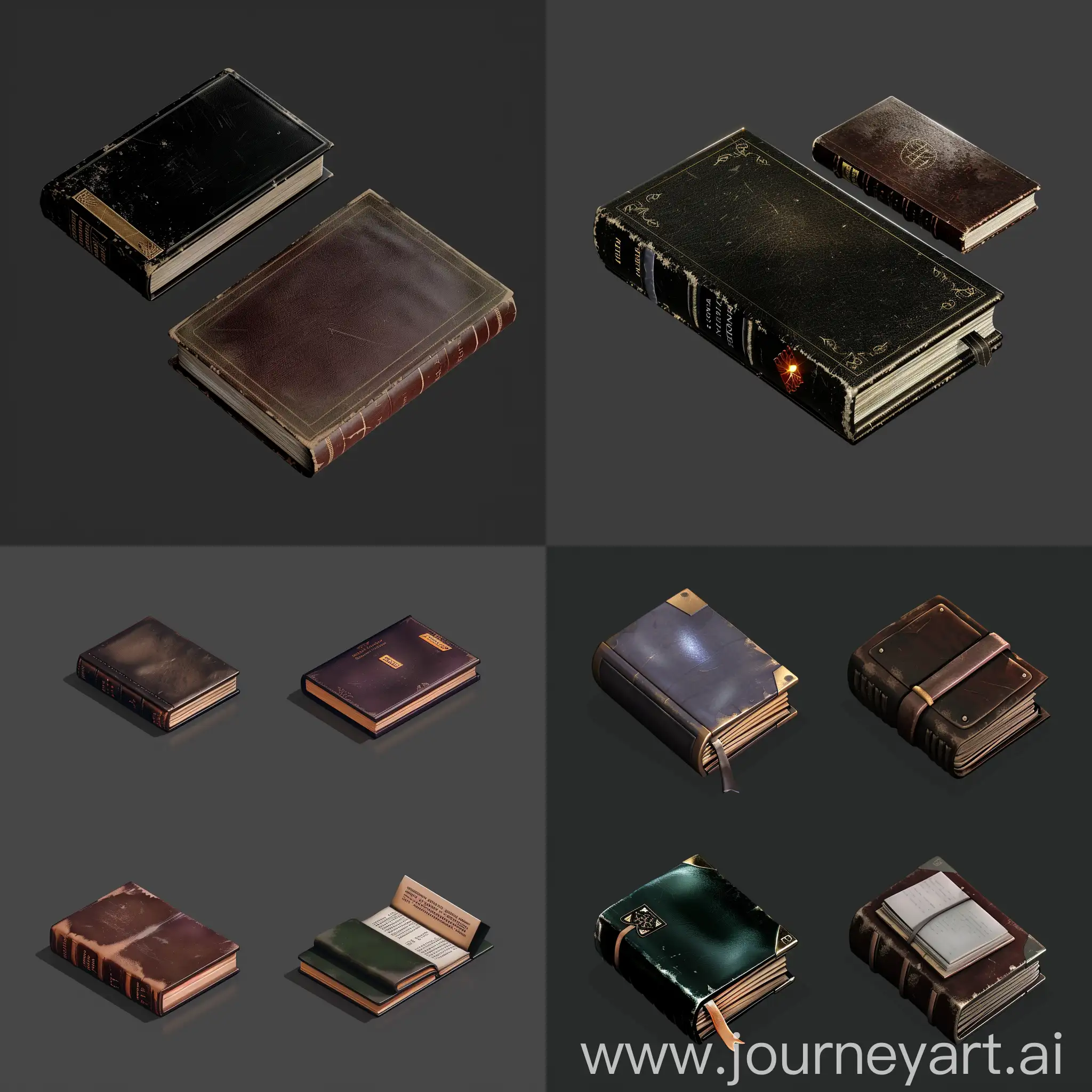 Isometric-Set-of-Realistic-Worn-Books-Unreal-Engine-5-Game-Asset