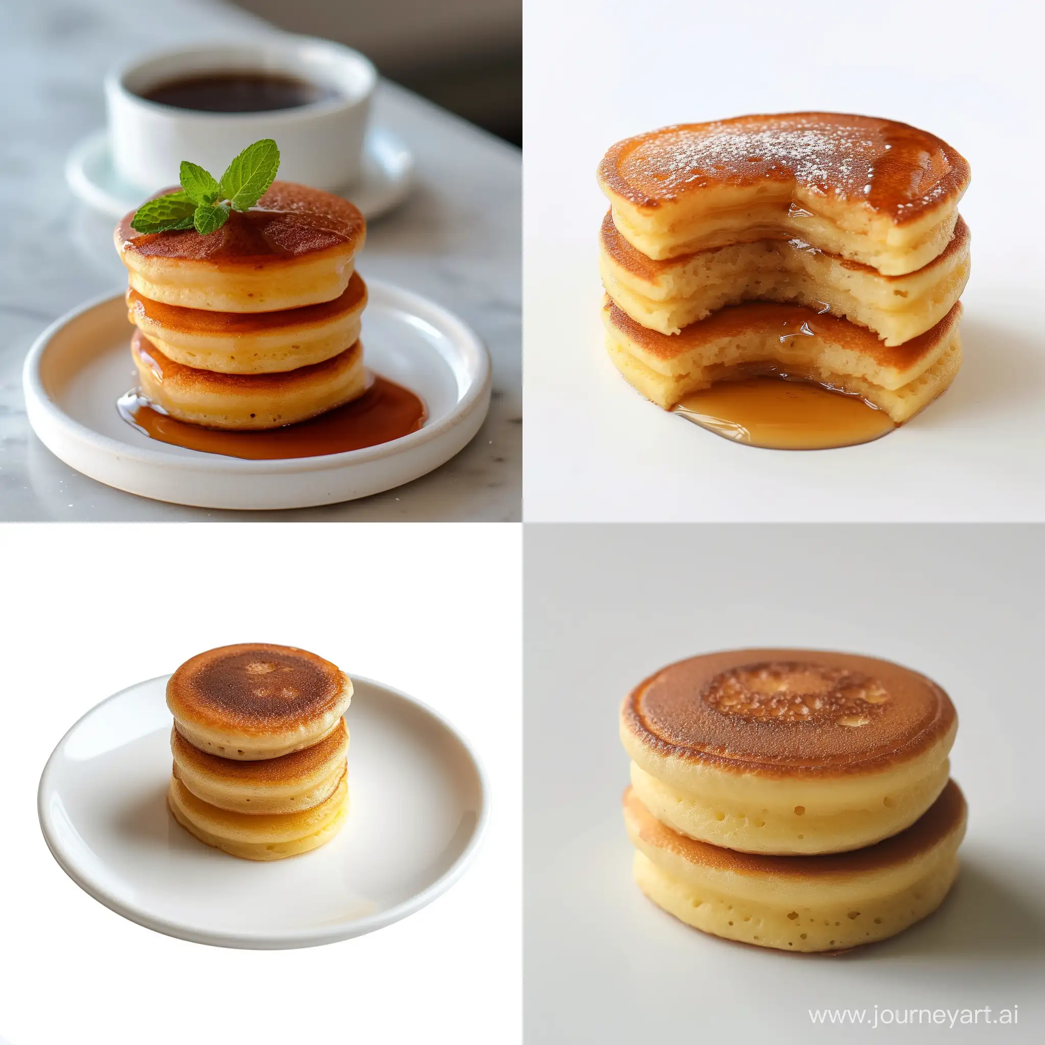 Delicious-Mini-Pancakes-on-Elegant-White-Platter