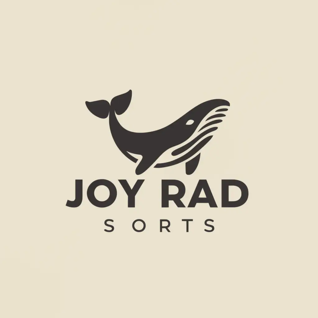 a logo design,with the text "Joy Road Sports", main symbol:Whale,Minimalistic,be used in Sports Fitness industry,clear background