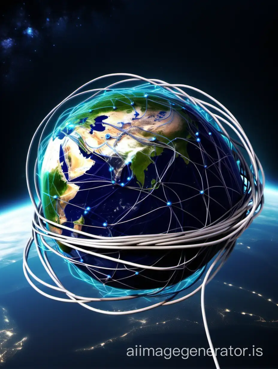 Global-Connectivity-Planet-Earth-and-Internet-Wires