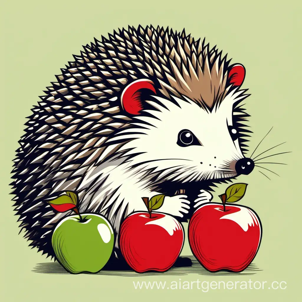 Hedgehog-Learning-Physics-and-Mathematics-with-Apple-in-Vibrant-Classroom-Setting