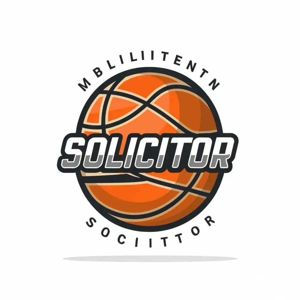 logo, basketball, with the text "SOLICITOR", typography, be used in Sports Fitness industry