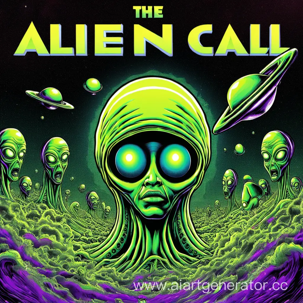 обложка фонк трека под названием The Alien Call