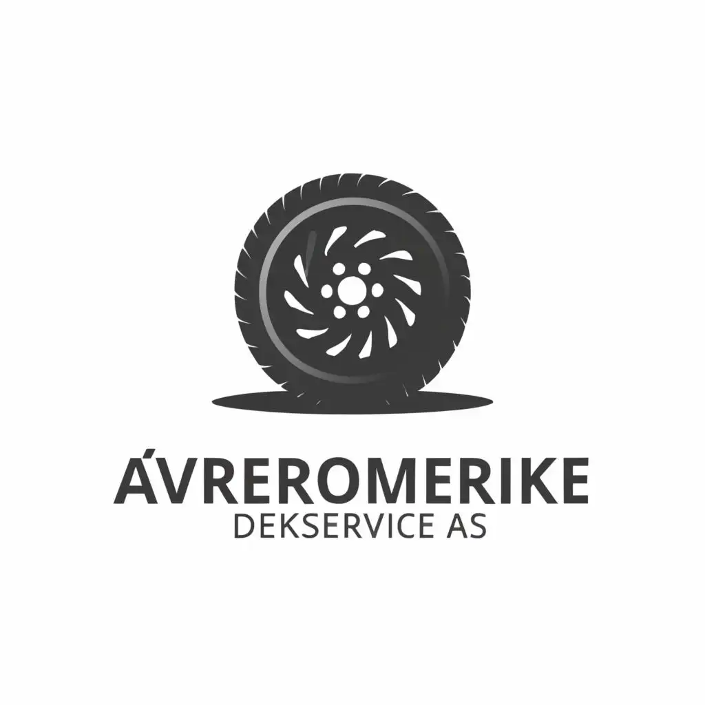 a logo design,with the text "Øvre Romerike Dekkservice AS", main symbol:Car tyres,Moderate,be used in Automotive industry,clear background