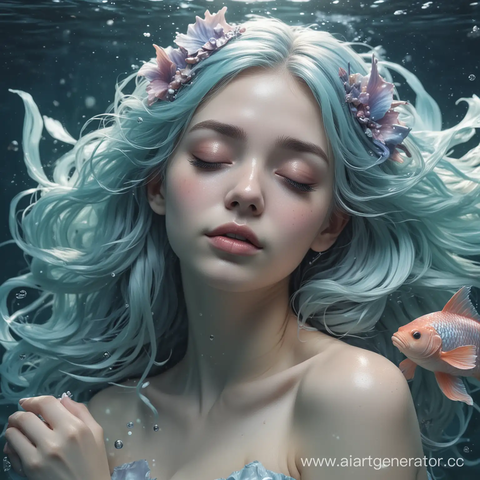 Dreamy-Mermaid-with-Closed-Eyes-in-Cold-Underwater-Scene