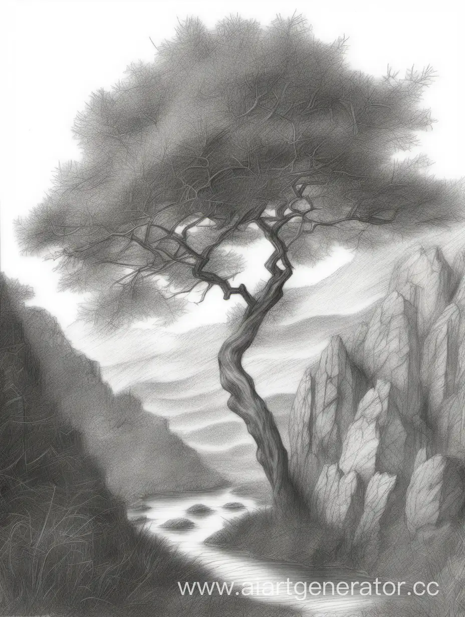 Serene-Pencil-Drawing-of-a-Nature-Tree