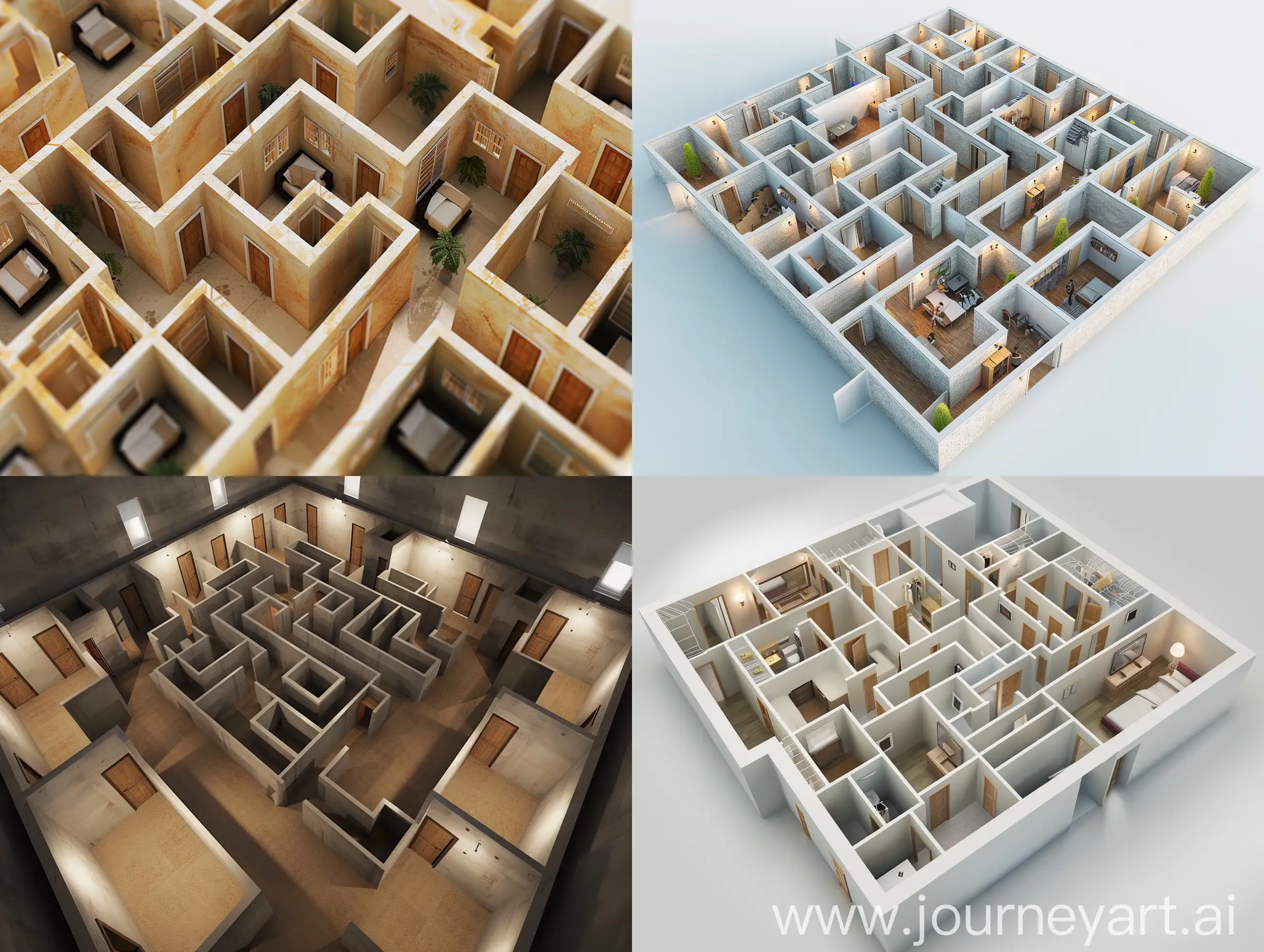 Interactive-Maze-with-Multiple-Rooms