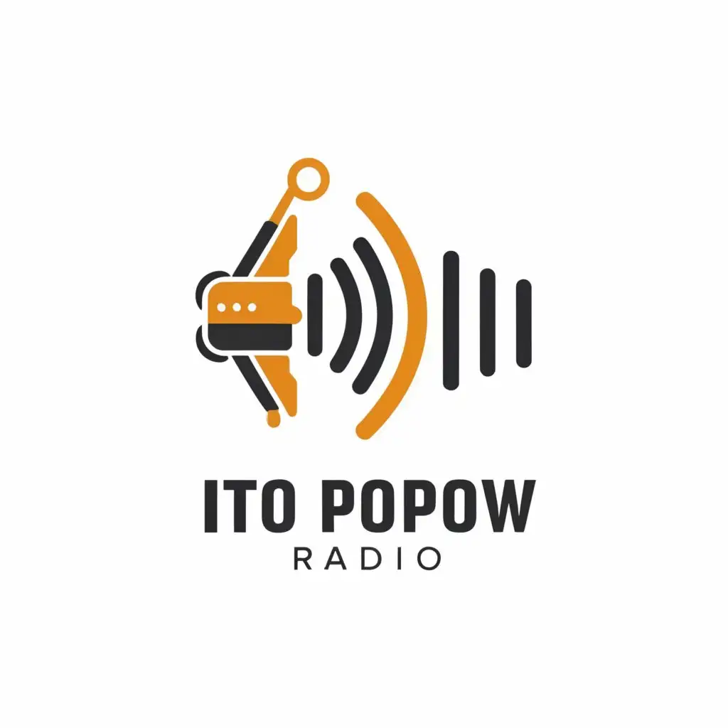 a logo design,with the text "ITO Popov radio", main symbol:instrument radio,Moderate,be used in Technology industry,clear background