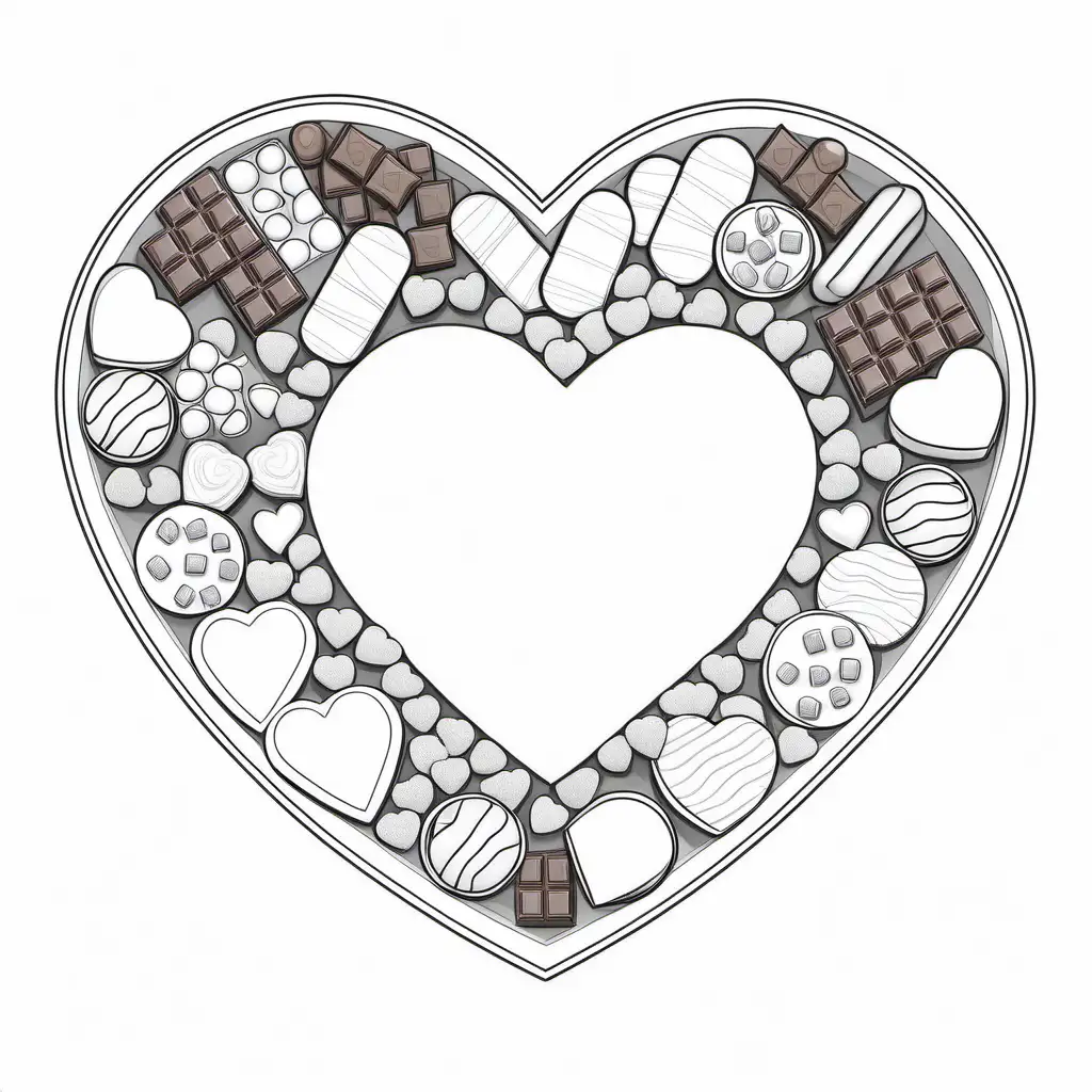 Heart-Shape-Coloring-Page-with-Assorted-Chocolates-and-Candy-Pieces