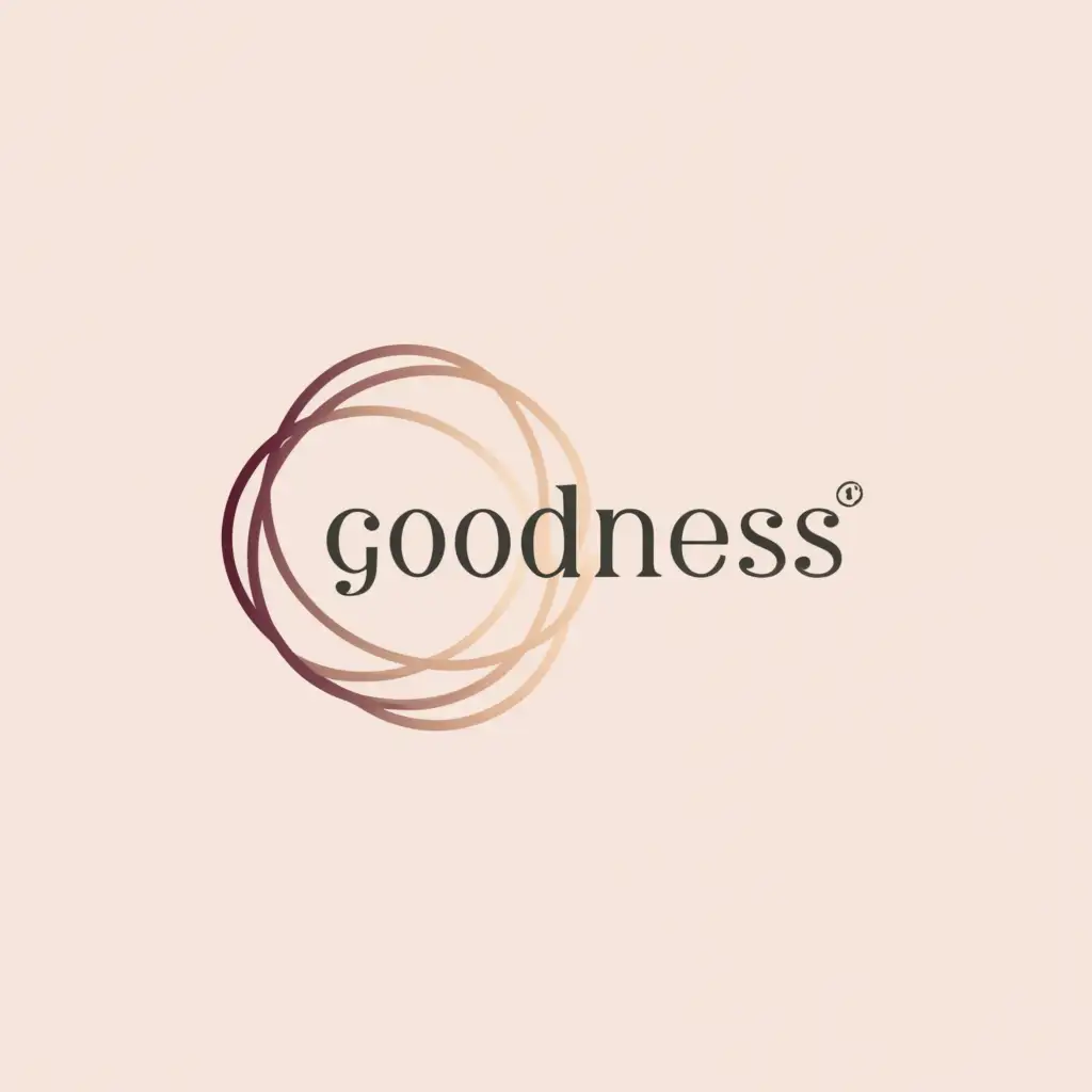 a logo design,with the text "goodness", main symbol:circle,Moderate,be used in Beauty Spa industry,clear background