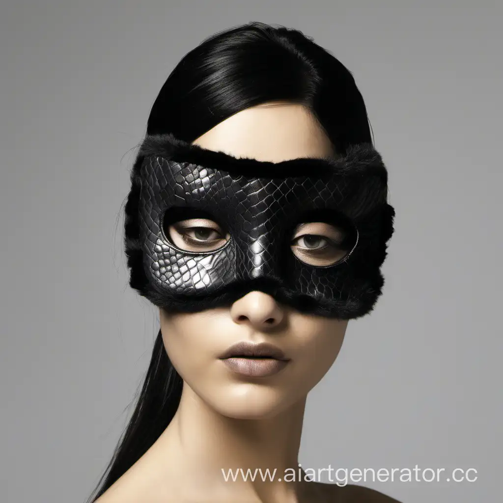 Mystical-Eye-Mask-with-Snake-Skin-and-Black-Fur